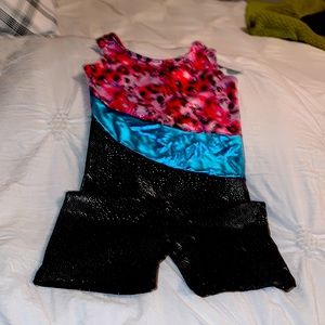 Girls One Piece / Boy Legs Gymnastics Leotard. Size 10. NWT!